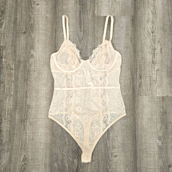Forever 21 Other - Forever 21 Lingerie Lace Body suit Nude Size L